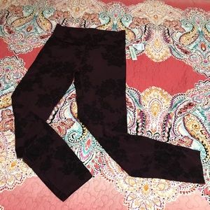 NWT burgundy high waist leggings